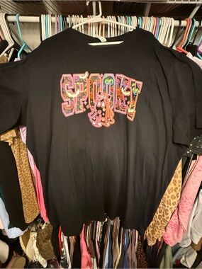 Bella Canvas Black Short Sleeve Tee with Colorful 'Sporty' Graphic